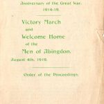 1919 Victory March: order of proceedings